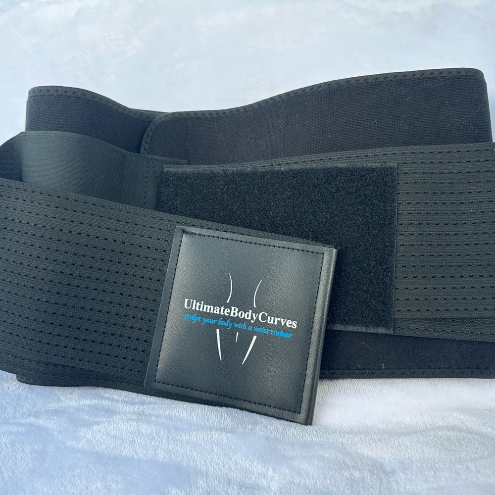 Sweat Belt Pro Series waist trainer adjustable Black-Xl